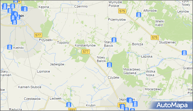 mapa Nowy Barcik, Nowy Barcik na mapie Targeo