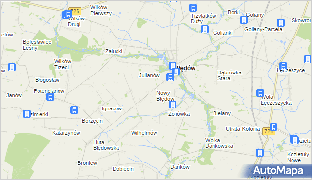 mapa Nowy Błędów, Nowy Błędów na mapie Targeo