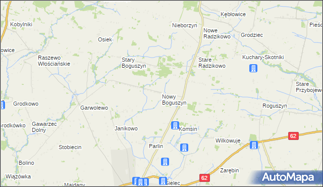 mapa Nowy Boguszyn, Nowy Boguszyn na mapie Targeo