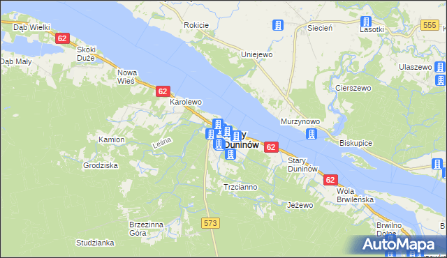 mapa Nowy Duninów, Nowy Duninów na mapie Targeo