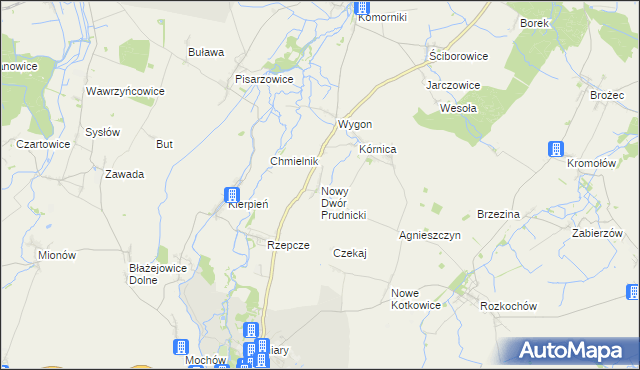 mapa Nowy Dwór Prudnicki, Nowy Dwór Prudnicki na mapie Targeo