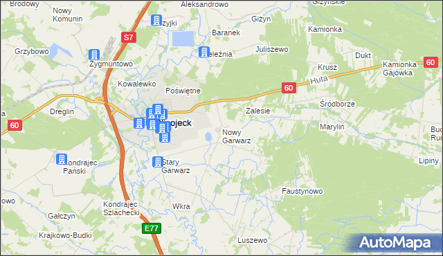 mapa Nowy Garwarz, Nowy Garwarz na mapie Targeo
