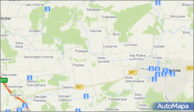 mapa Nowy Goniwilk, Nowy Goniwilk na mapie Targeo