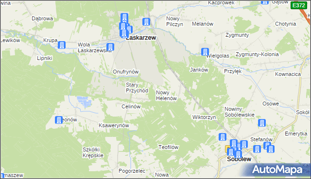 mapa Nowy Helenów, Nowy Helenów na mapie Targeo