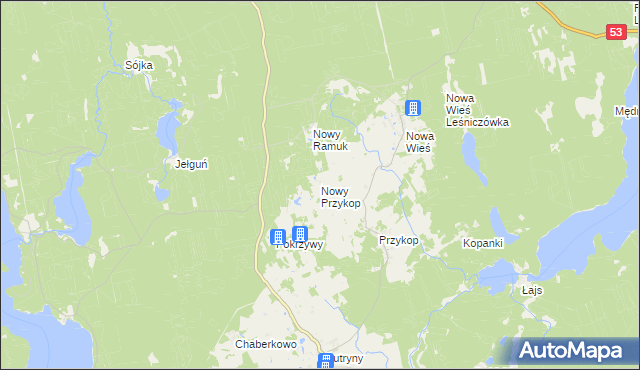 mapa Nowy Przykop, Nowy Przykop na mapie Targeo