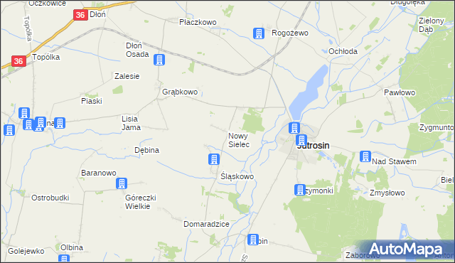 mapa Nowy Sielec, Nowy Sielec na mapie Targeo