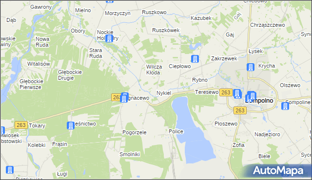 mapa Nykiel, Nykiel na mapie Targeo
