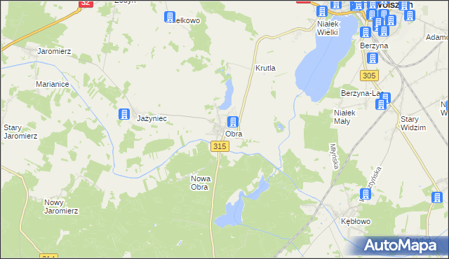 mapa Obra, Obra na mapie Targeo