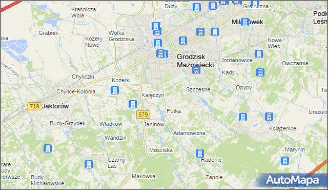 mapa Odrano-Wola, Odrano-Wola na mapie Targeo
