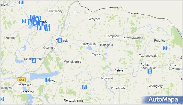 mapa Ogórki, Ogórki na mapie Targeo