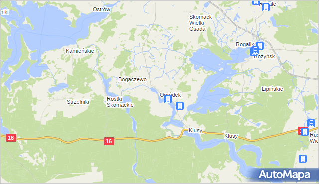 mapa Ogródek gmina Orzysz, Ogródek gmina Orzysz na mapie Targeo