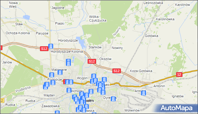 mapa Okszów, Okszów na mapie Targeo