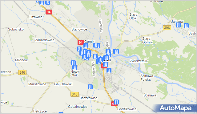 mapa Oława, Oława na mapie Targeo