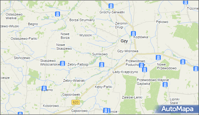 mapa Ołdaki gmina Gzy, Ołdaki gmina Gzy na mapie Targeo