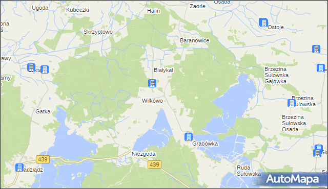 mapa Olsza gmina Milicz, Olsza gmina Milicz na mapie Targeo