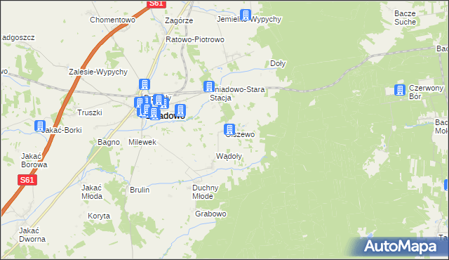 mapa Olszewo gmina Śniadowo, Olszewo gmina Śniadowo na mapie Targeo