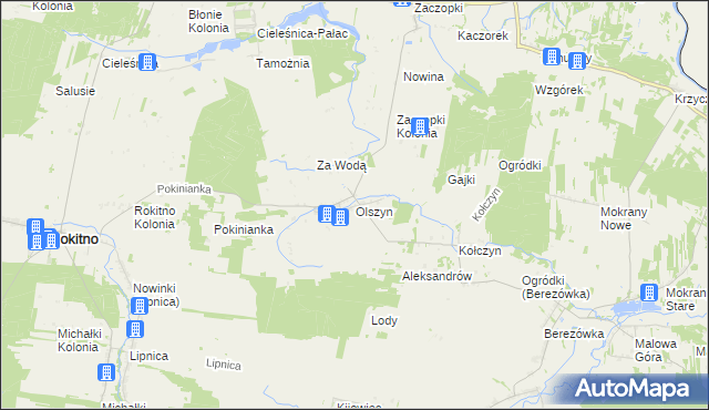 mapa Olszyn, Olszyn na mapie Targeo