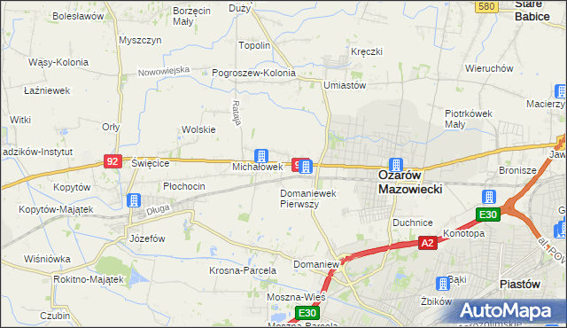 mapa Ołtarzew, Ołtarzew na mapie Targeo