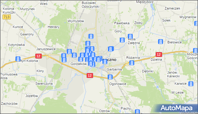 mapa Opoczno, Opoczno na mapie Targeo