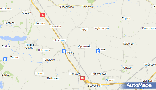 mapa Oporówek gmina Inowrocław, Oporówek gmina Inowrocław na mapie Targeo