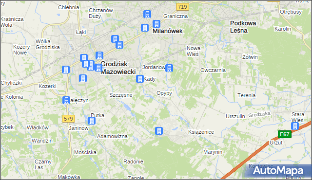 mapa Opypy, Opypy na mapie Targeo