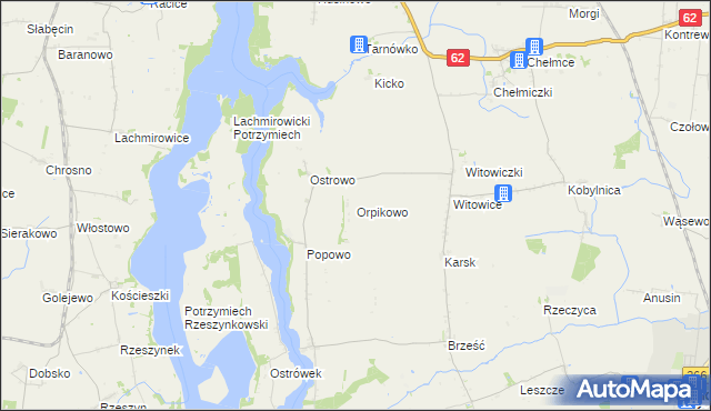 mapa Orpikowo, Orpikowo na mapie Targeo