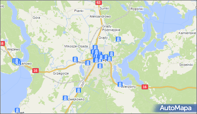 mapa Orzysz, Orzysz na mapie Targeo