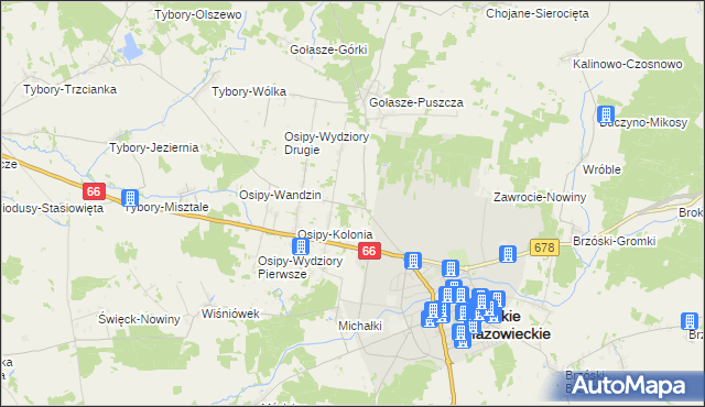 mapa Osipy-Lepertowizna, Osipy-Lepertowizna na mapie Targeo