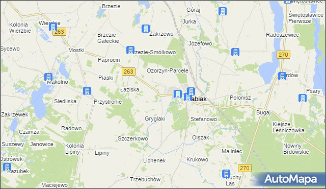 mapa Ozorzyn, Ozorzyn na mapie Targeo
