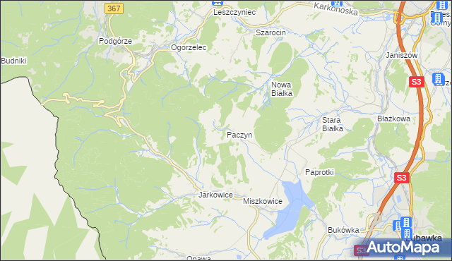 mapa Paczyn, Paczyn na mapie Targeo