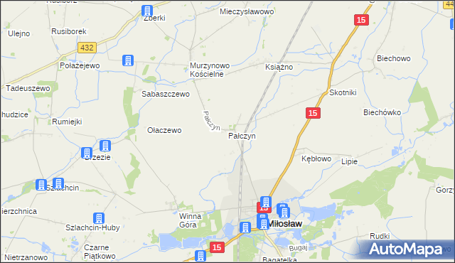 mapa Pałczyn, Pałczyn na mapie Targeo