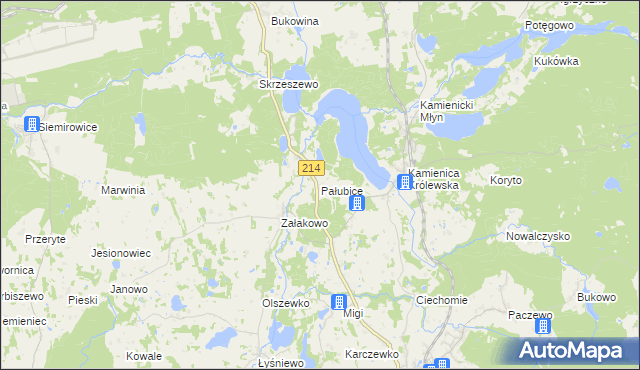 mapa Pałubice, Pałubice na mapie Targeo