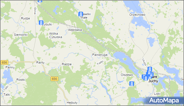 mapa Panistruga, Panistruga na mapie Targeo