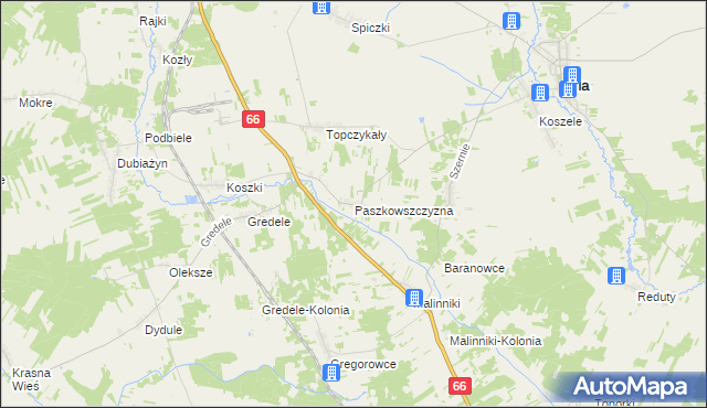 mapa Paszkowszczyzna, Paszkowszczyzna na mapie Targeo