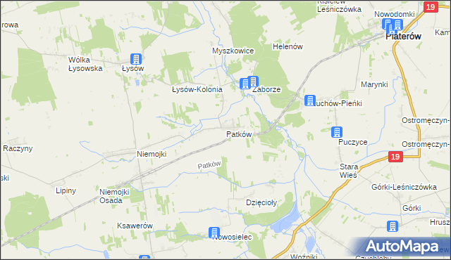 mapa Patków gmina Łosice, Patków gmina Łosice na mapie Targeo