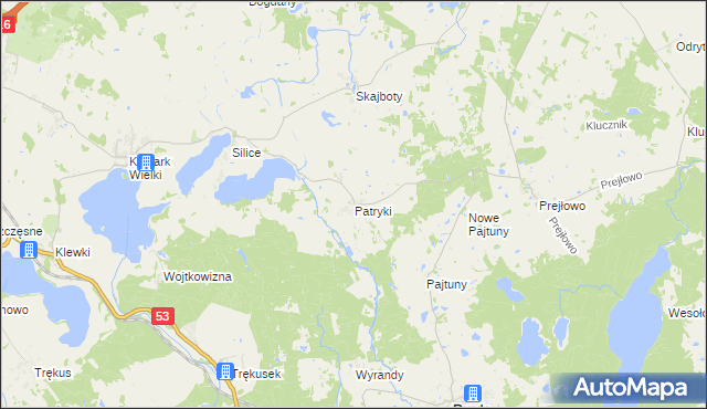 mapa Patryki, Patryki na mapie Targeo