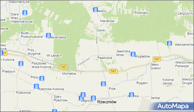 mapa Pawliczka, Pawliczka na mapie Targeo