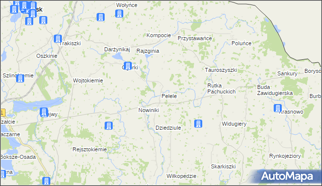 mapa Pełele, Pełele na mapie Targeo