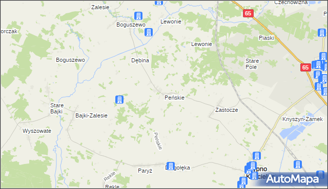 mapa Peńskie, Peńskie na mapie Targeo