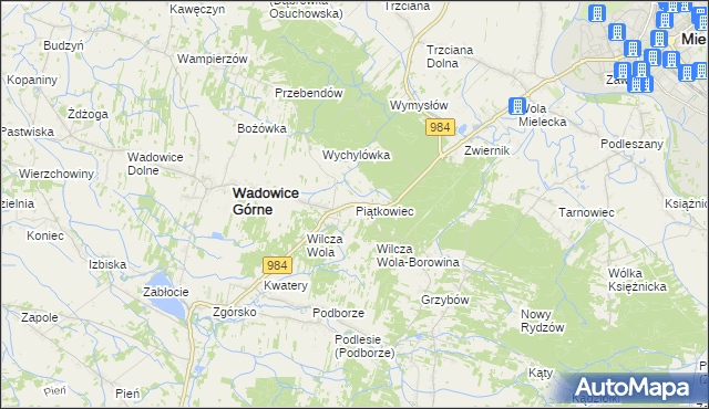 mapa Piątkowiec, Piątkowiec na mapie Targeo