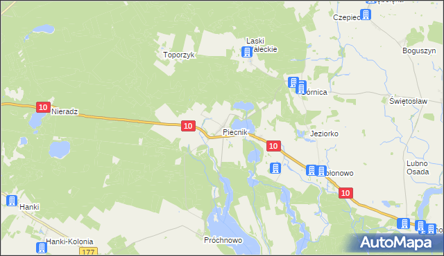 mapa Piecnik, Piecnik na mapie Targeo