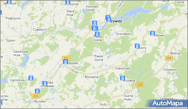 mapa Piekło Górne, Piekło Górne na mapie Targeo