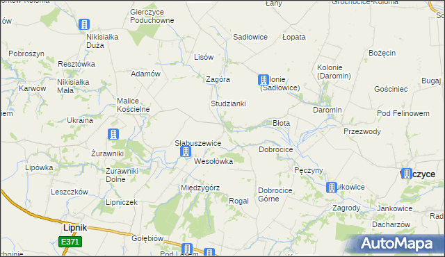 mapa Pielaszów, Pielaszów na mapie Targeo