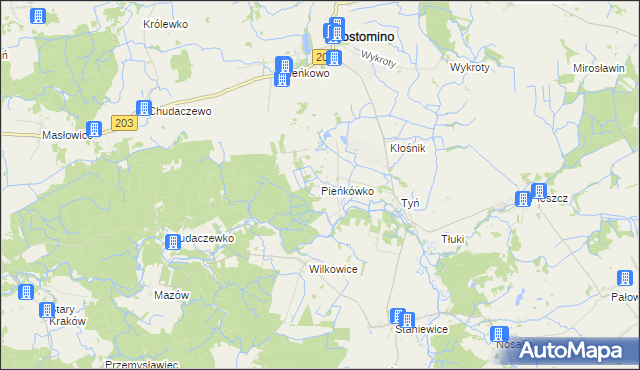 mapa Pieńkówko, Pieńkówko na mapie Targeo