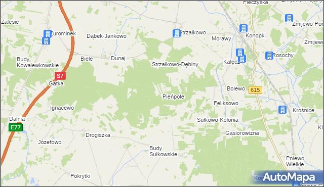mapa Pieńpole, Pieńpole na mapie Targeo