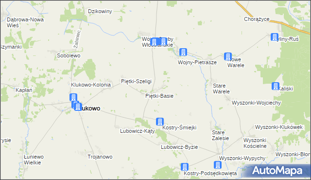 mapa Piętki-Żebry, Piętki-Żebry na mapie Targeo