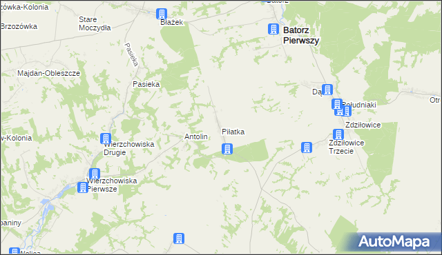 mapa Piłatka gmina Godziszów, Piłatka gmina Godziszów na mapie Targeo