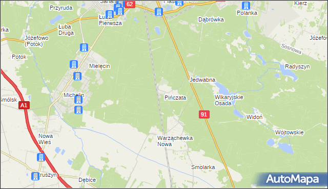 mapa Pińczata, Pińczata na mapie Targeo