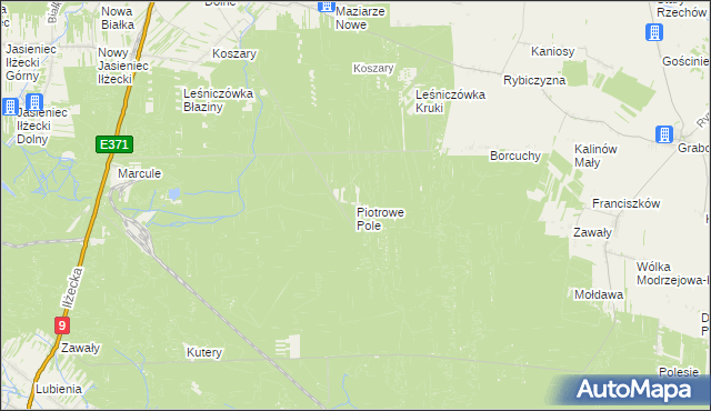 mapa Piotrowe Pole, Piotrowe Pole na mapie Targeo