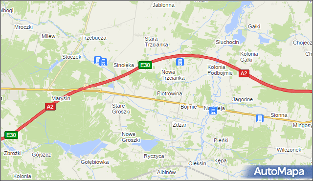 mapa Piotrowina, Piotrowina na mapie Targeo